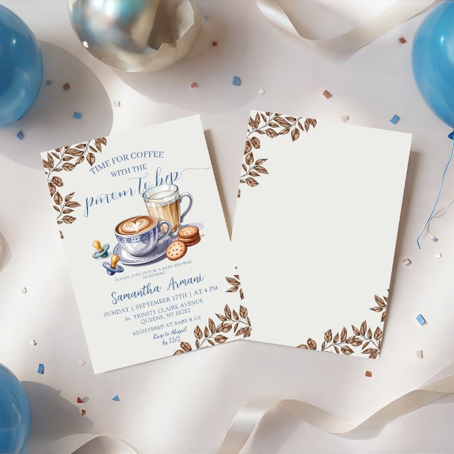 Coffee Chinoiserie With Baby Shower Coffee Party Invitation (Creator Uploaded)