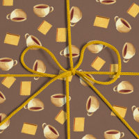 Coffee Chocolate Biscuits Pattern Taupe Brown Food