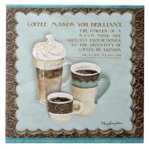 Coffee & Chocolate Java Latte Espresso Kitchen Tile