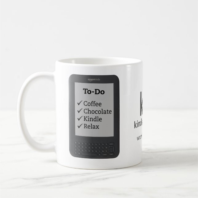 Coffee & Chocolate Kindle Keyboard Coffee Mug (Left)