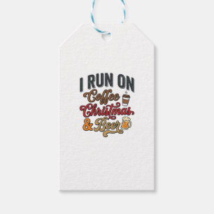 Coffee Christmas Beer Holiday Drinking Design Gift Tags