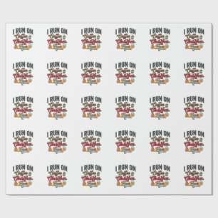 Coffee Christmas Beer Holiday Drinking Design Wrapping Paper