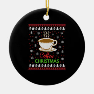 Coffee Christmas Ceramic Tree Decoration