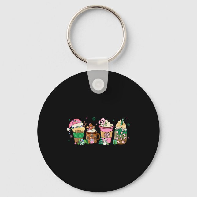 Coffee Christmas Gingerbread Nk Women Latte Cozy W Key Ring (Front)