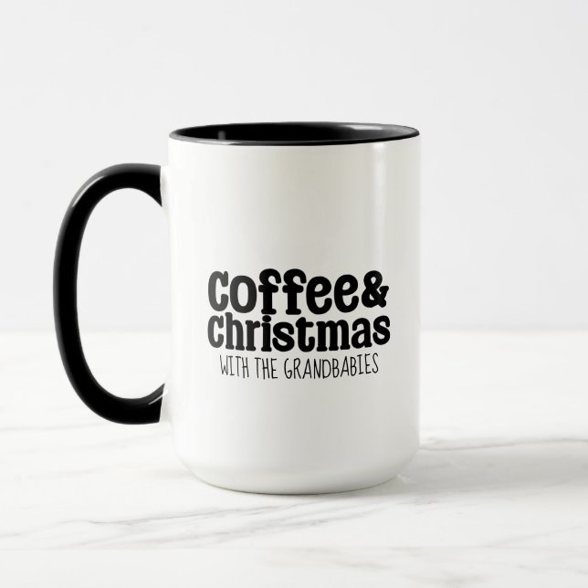 Coffee & Christmas With Your Own Custom Text Mug (Left)