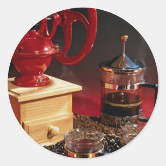 Coffee Classic Round Sticker