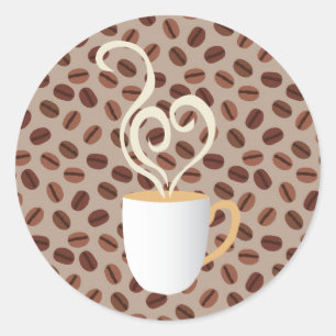 Coffee Classic Round Sticker