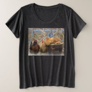 Coffee Clutch Chickens Plus Size T-Shirt