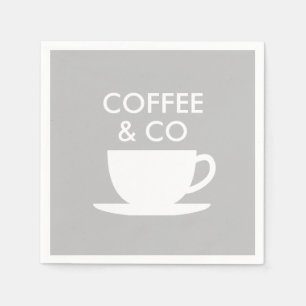 Coffee & co custom business name paper napkins