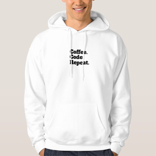 Coffee Code Repeat Hoodie (Front)
