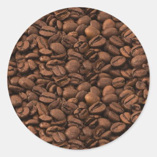 Coffee, Coffee Beans, Arabica Coffee, Black Coffee Classic Round Sticker