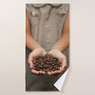 Coffee coffee beans aroma roasted bath towel