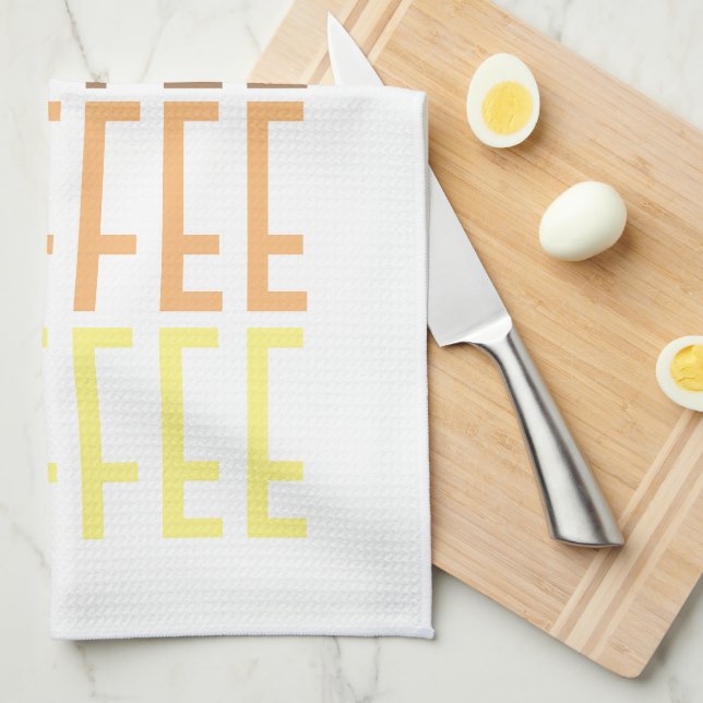 COFFEE COFFEE COFFEE COFFEE   TEA TOWEL (Quarter Fold)