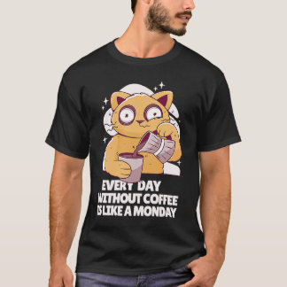 Coffee Coffee Sleeping Cat 2 T-Shirt