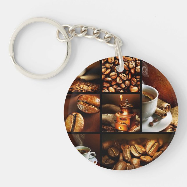 Coffee Collage 2 Key Ring (Front)