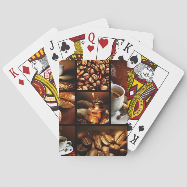 Coffee Collage 2 Playing Cards (Back)