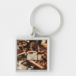 Coffee Collage Key Ring