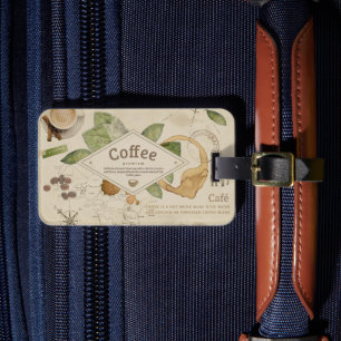 Coffee Collage Luggage Tag