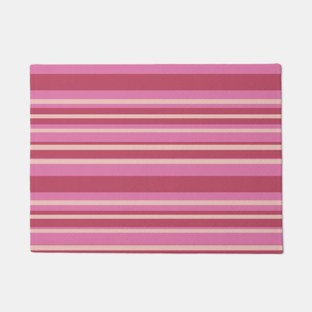 Coffee color stripes  Door Mat (Front)