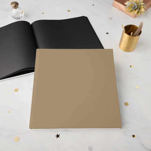 Coffee Colour Guest Book – Customisable (Front Open)
