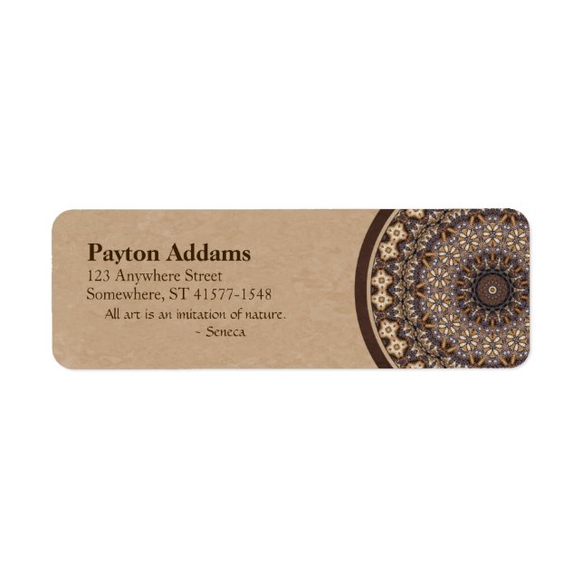 Coffee Colours Abstract Mandala (Front)
