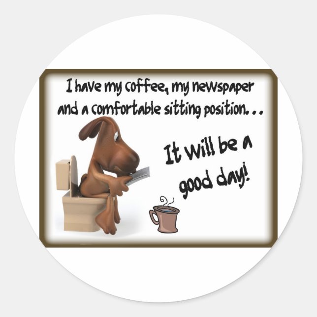 Coffee Comfort Classic Round Sticker (Front)