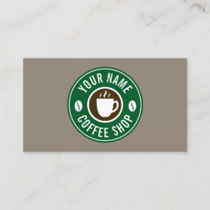 Coffee company cafe shop business card template