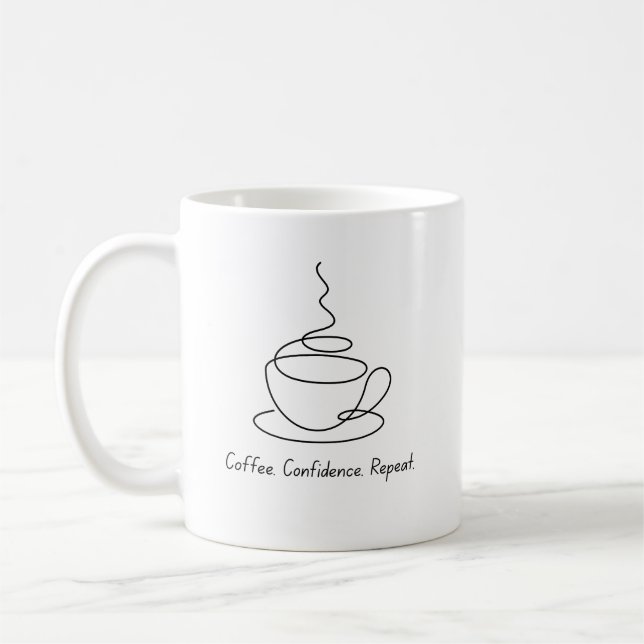 Coffee Confidence Repeat Mug (Left)