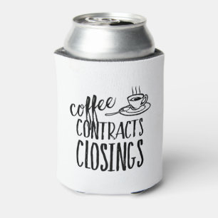 Coffee Contracts Closings Real Estate Agent Can Cooler