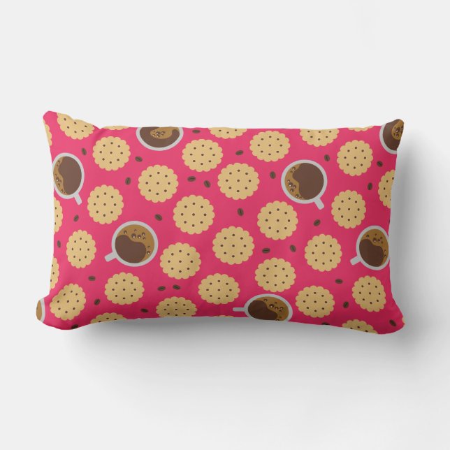 Coffee & Cookies Lumbar Cushion (Front)