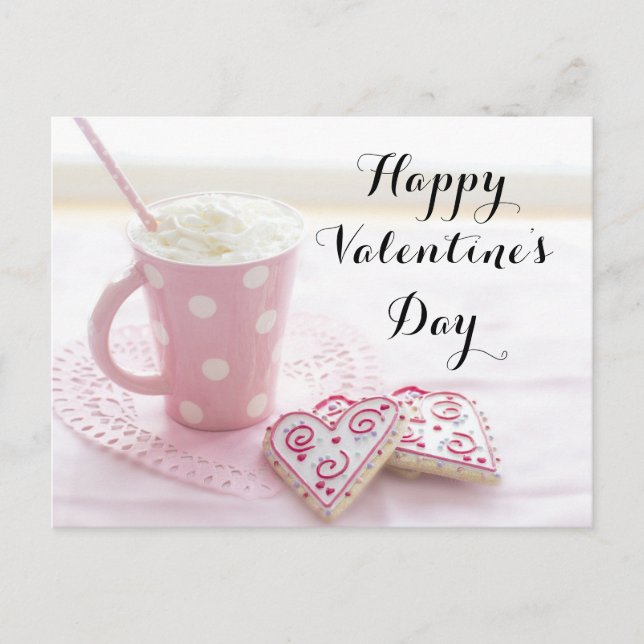 Coffee & Cookies Valentine | Postcard (Front)