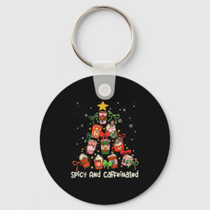 Coffee Coquette Bow Xmas Tree Christmas Scy Caffei Key Ring