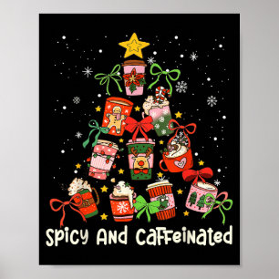 Coffee Coquette Bow Xmas Tree Christmas Scy Caffei Poster
