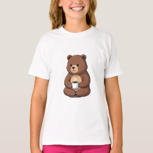 Coffee Cosy Brown Bear Kids T-Shirt