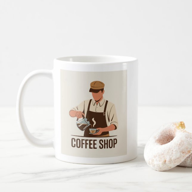 Coffee ☕ – Cosy & Caffeine Lover Designs Mug (With Donut)