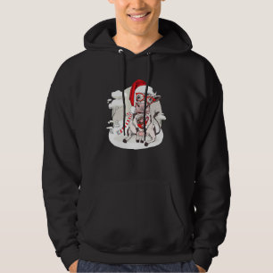 Coffee Cow Christmas Lights Cute Xmas Santa Hat An Hoodie