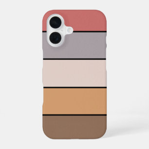 Coffee Cream Grey Dusty Rose On Watercolor Paper iPhone 16 Case