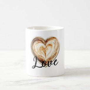 Coffee Cream Heart Mug