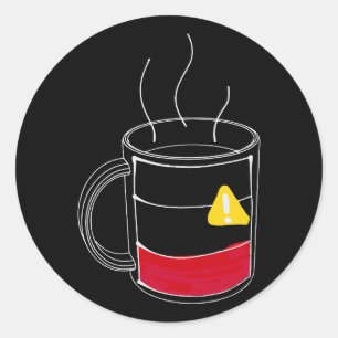 Coffee Critically low Classic Round Sticker