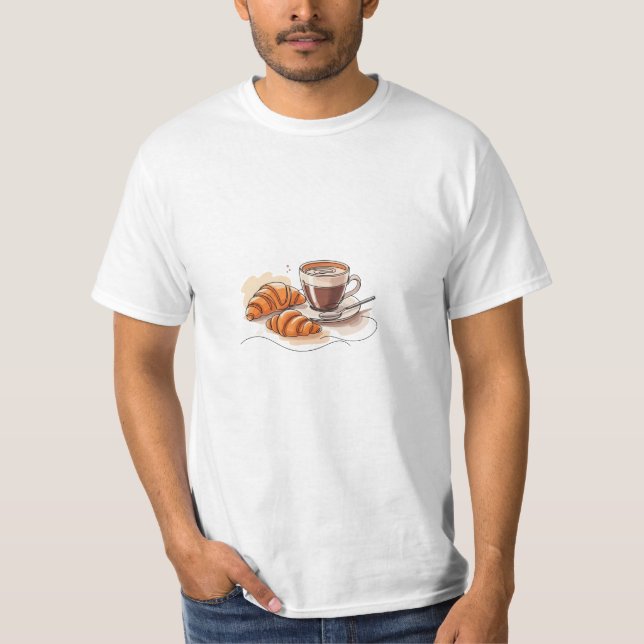 coffee croissant T-Shirt (Front)