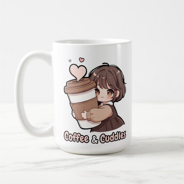 Coffee & Cuddles Coffee Mug (Left)