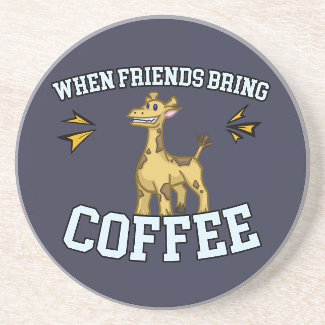 Coffee Culture - Coffee Snob - Funny Giraffe Coaster (Front)