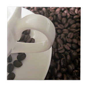 Coffee Cup and Beans Tile