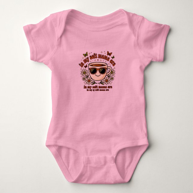 Coffee Cup and Daisies Baby Bodysuit (Front)
