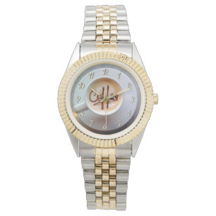 Coffee cup and saucer latte coffee watch