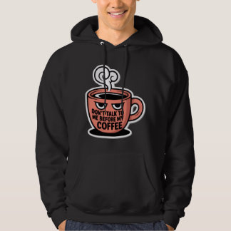 coffee cup,angry face expression, hoodie