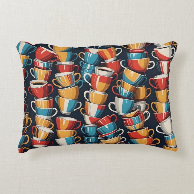 Coffee Cup Art Decorative Cushion (Front)