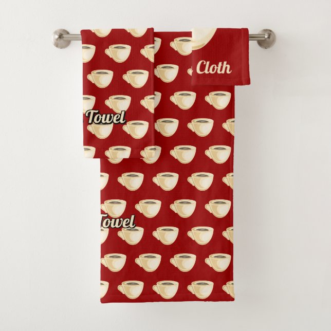 Coffee Cup Bath Towel Set (Insitu)