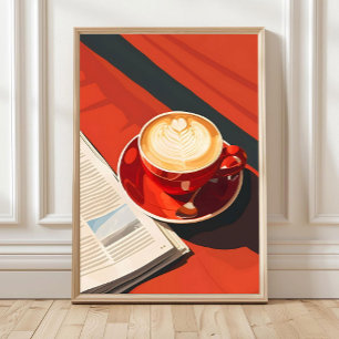 Coffee Cup Boho Wall Art, Coffee Poster , Boho Kit