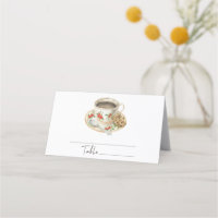 Coffee cup bridal shower - wedding place cards